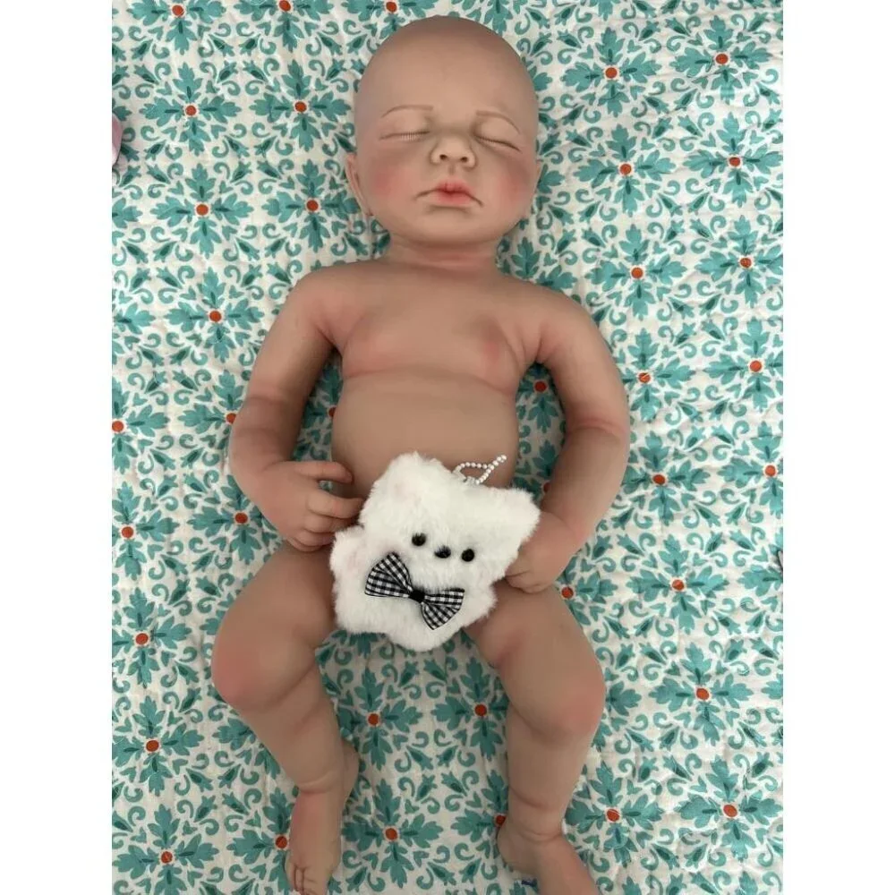 🆕16.9Inch Full Silicone Reborn Baby Doll ivory Angelic Face Toddler Boy Doll